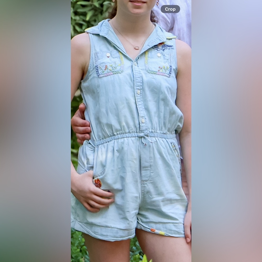Polo by Ralph Lauren Light Blue Kids Bodysuit Romper overalls size 16